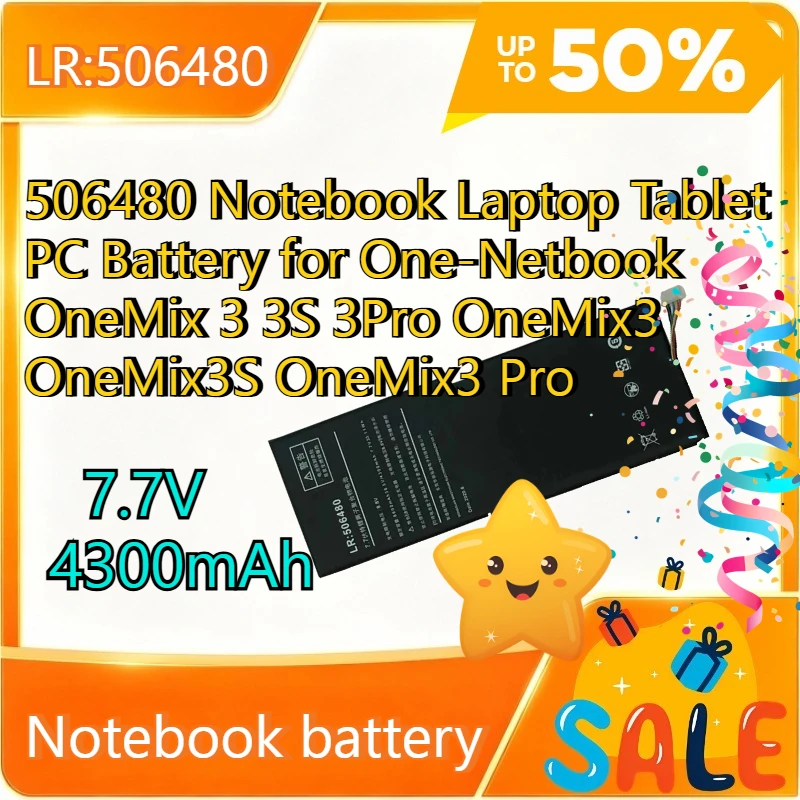 506480 Notebook Laptop Tablet PC Battery for One-Netbook OneMix 3 3S 3Pro OneMix3 OneMix3S OneMix3 Pro 7.7V 4300mAh