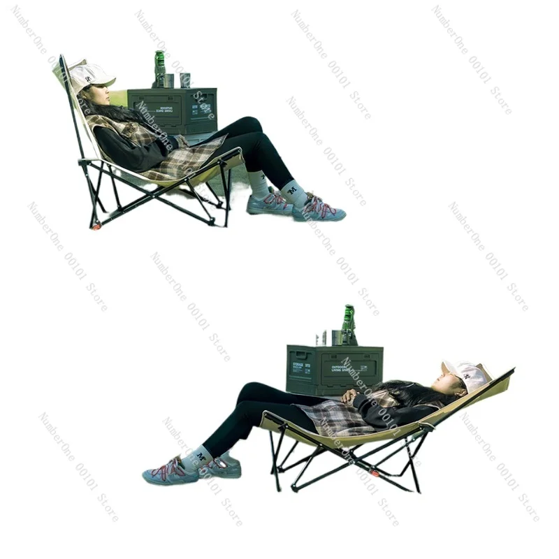 Recliner Autumn and Winter Outdoor Folding Chair Office Lunch Break Portable Picnic Table and Chair Beach Camping Chair