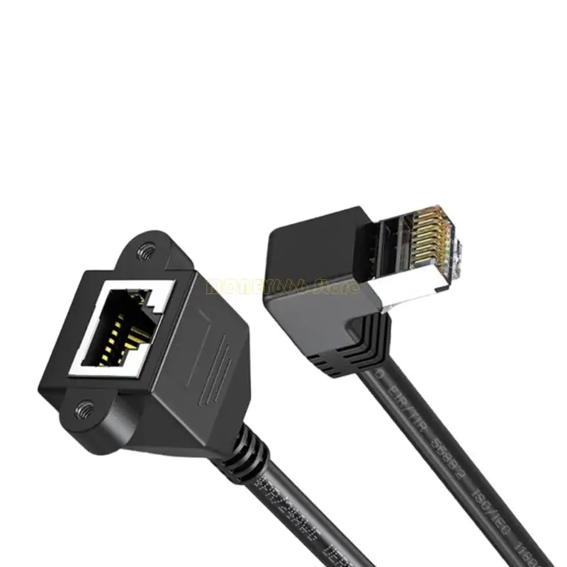 F62C CAT6 RJ45 สายเคเบิลส่วนขยายสายอะแดปเตอร์ FTP ป้องกันหูคงที่ 24AWG เสถียร 24AWG