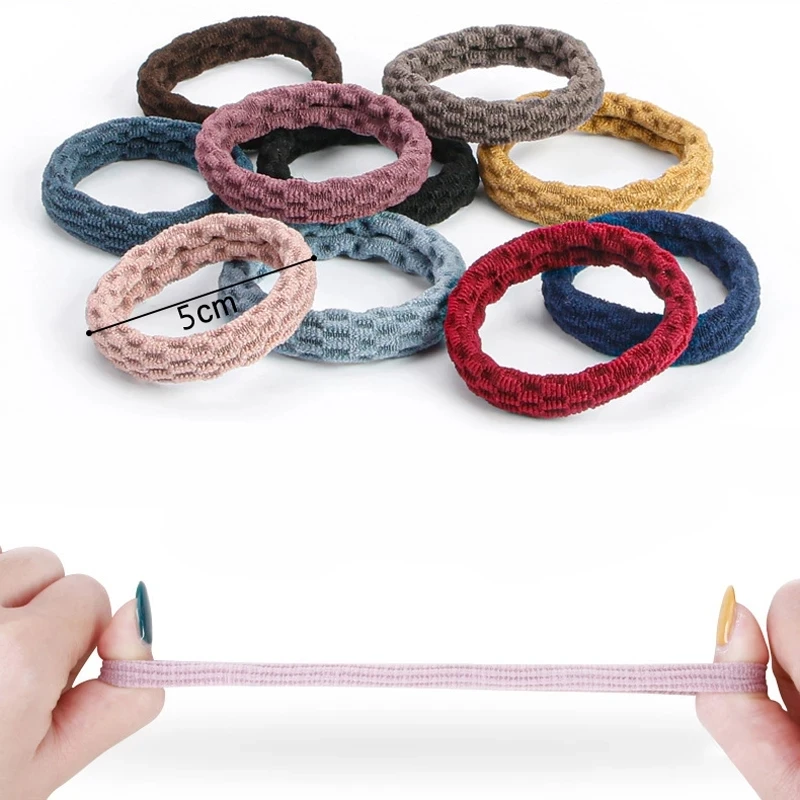 10pcs Girls Big Elastic Hair Bands Scrunchie Ponytail Holder Gum Headband High Quality Rubber Bands Women Fashion Hair Accessory