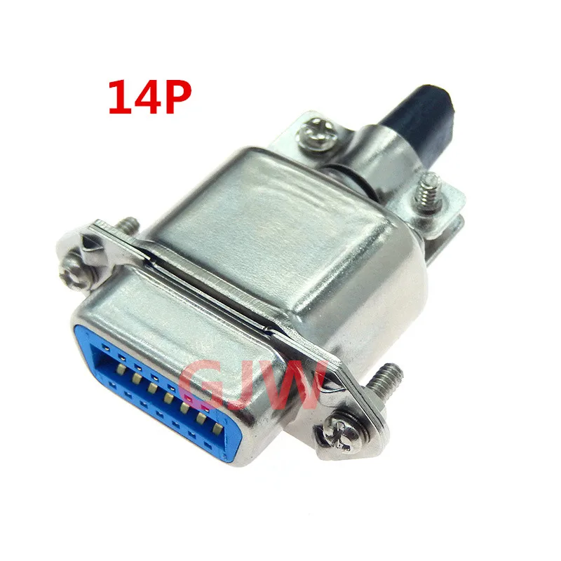 1PCS 57 Series Female Solder Centronics Connector CN14/24/36/50P Ribbon Computer Printer Cable Mount Adapters with Mental Cover