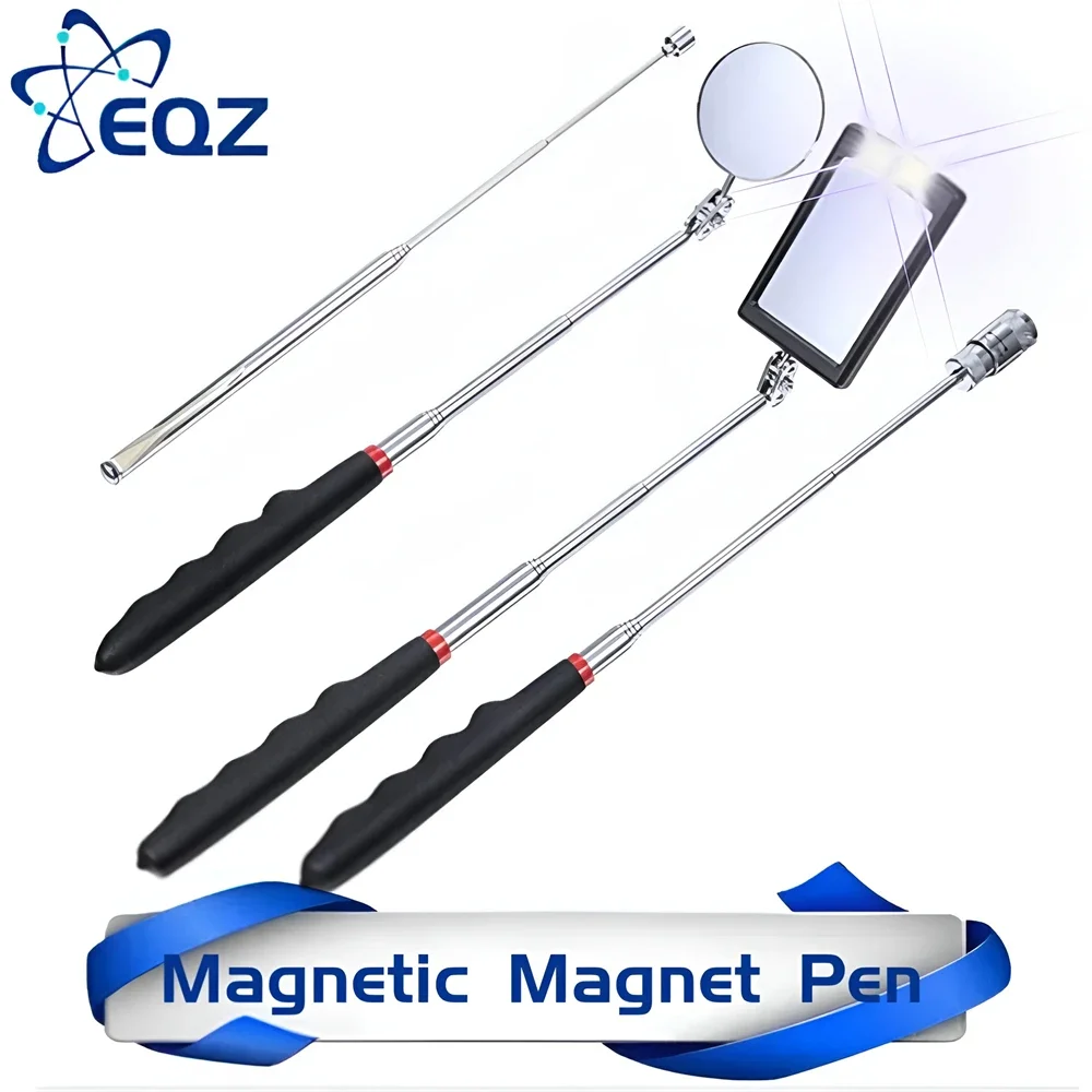 Car Mechanical Repair Tools Adjustable Angle View Pen Automotive Telescopic Detection Lens Mirrors Magnet Attractor