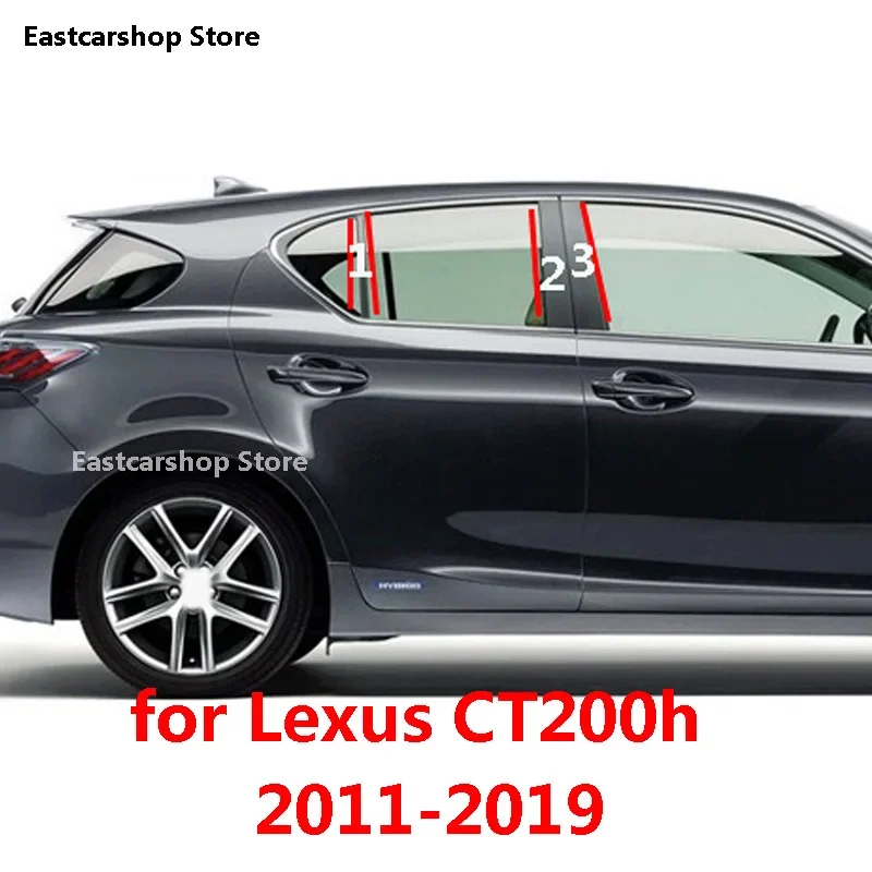 

Car Door Window Middle Column Trim Decoration Protection Strip PC Stickers for Lexus CT200h CT 200 200h 2011-2019 Accessories