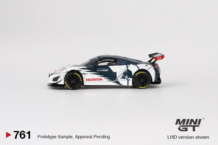 MINIGT 1:64 Honda NSX GT3 EVO Alphaterminated i Yuki Tsunoda 2023 Voiture MGT00761-CH Alliage Jouets Véhicule Modèle en Métal Moulé Sous Pression pour Enfants