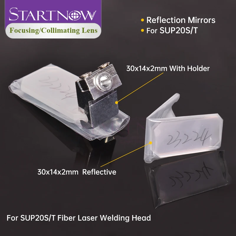 Startnow Laser Reflectance Cutting Lens Optical Instrument Mirror Lens 30*14*2 With Holder Special-shaped Laser Reflective Lens