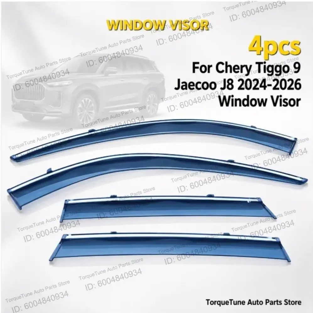Premium Direct Fit Easy Installation Durable Window Visor Wind Deflector For Chery Tiggo 9 2024-2026 Jaecoo J8 Rain Shield
