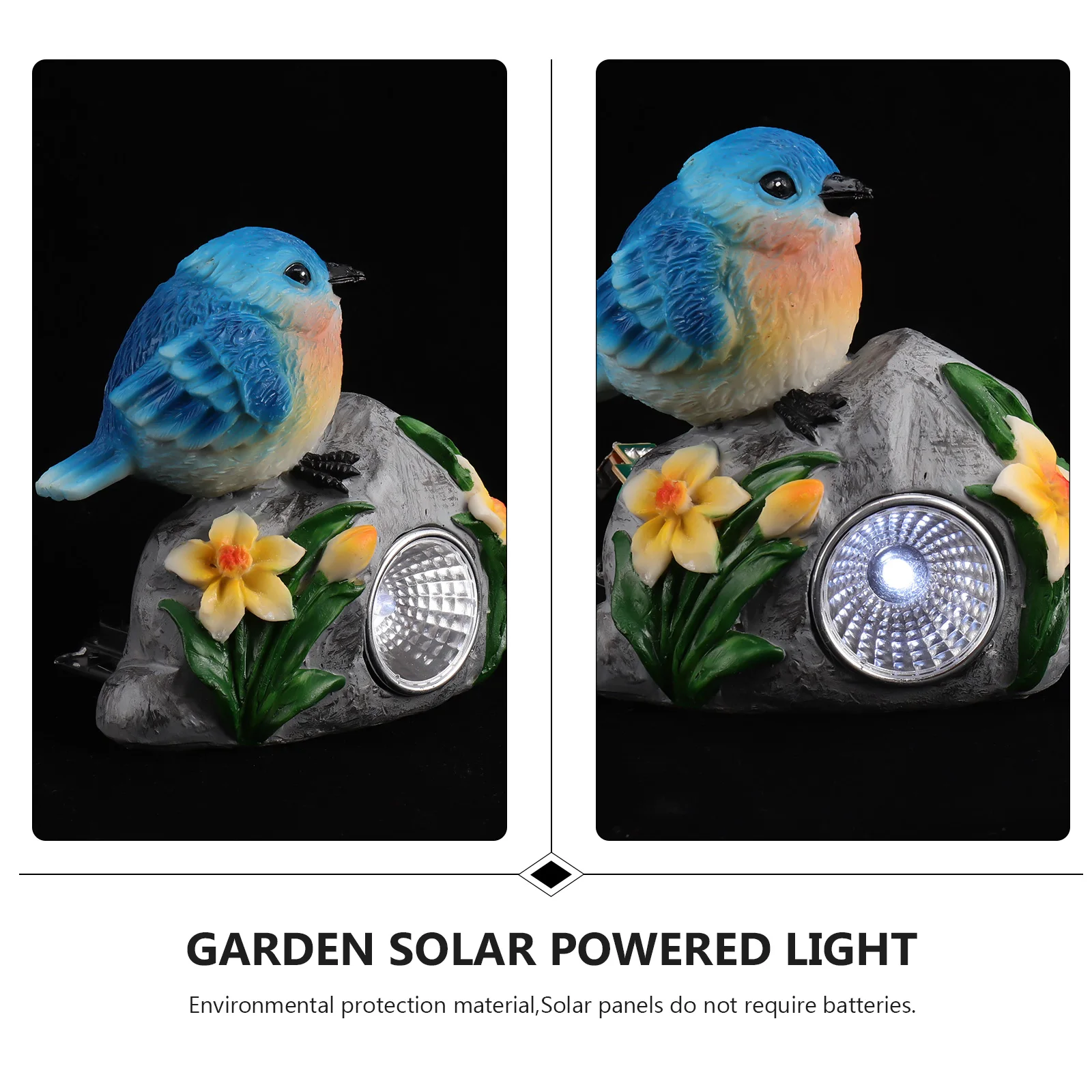Solar Resin Lamp Garden Lights Powered Lantern Bird Decoration Solar Light Outdoor Patio Lawn Pathway Driveway Porch Sunlight