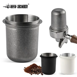 MHW-3BOMBER 58mm Doseur Tasse 304 En Acier Inoxydable Café Doseur Tasse Compatible avec 58mm Expresso Portafilters Café Accessoires