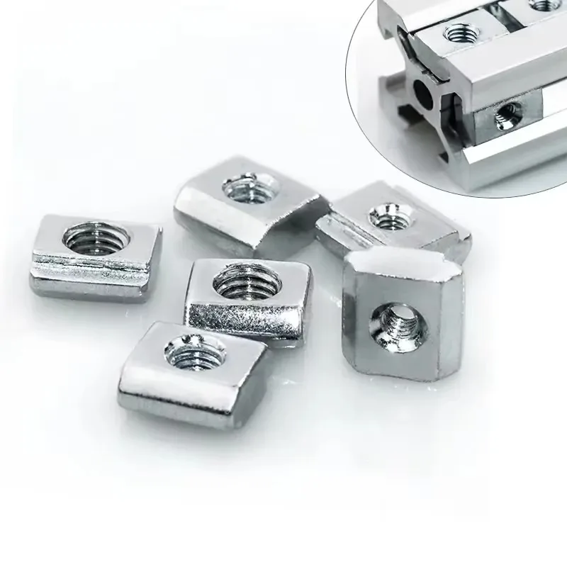 Wholesale Stainless Steel 40 Series-M8 Sliding T-Nut Industrial T Block Square Nuts for 4040/4080 Aluminum Profile V Slot T-Slot