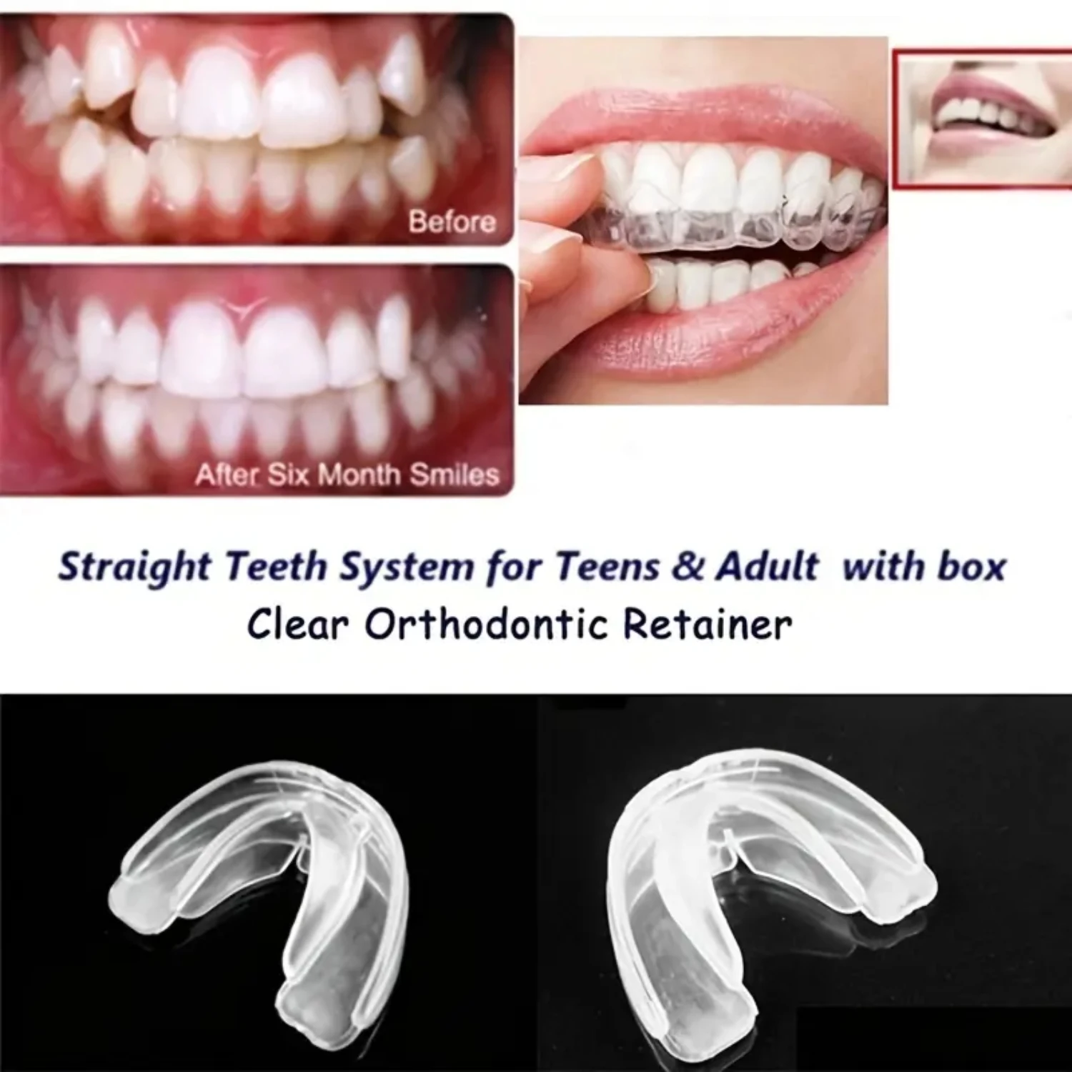 2pcs/Set Mouth Guard EVA Teeth Protector Night Trays For Bruxism Grinding Anti-snoring Whitening Boxing Protec