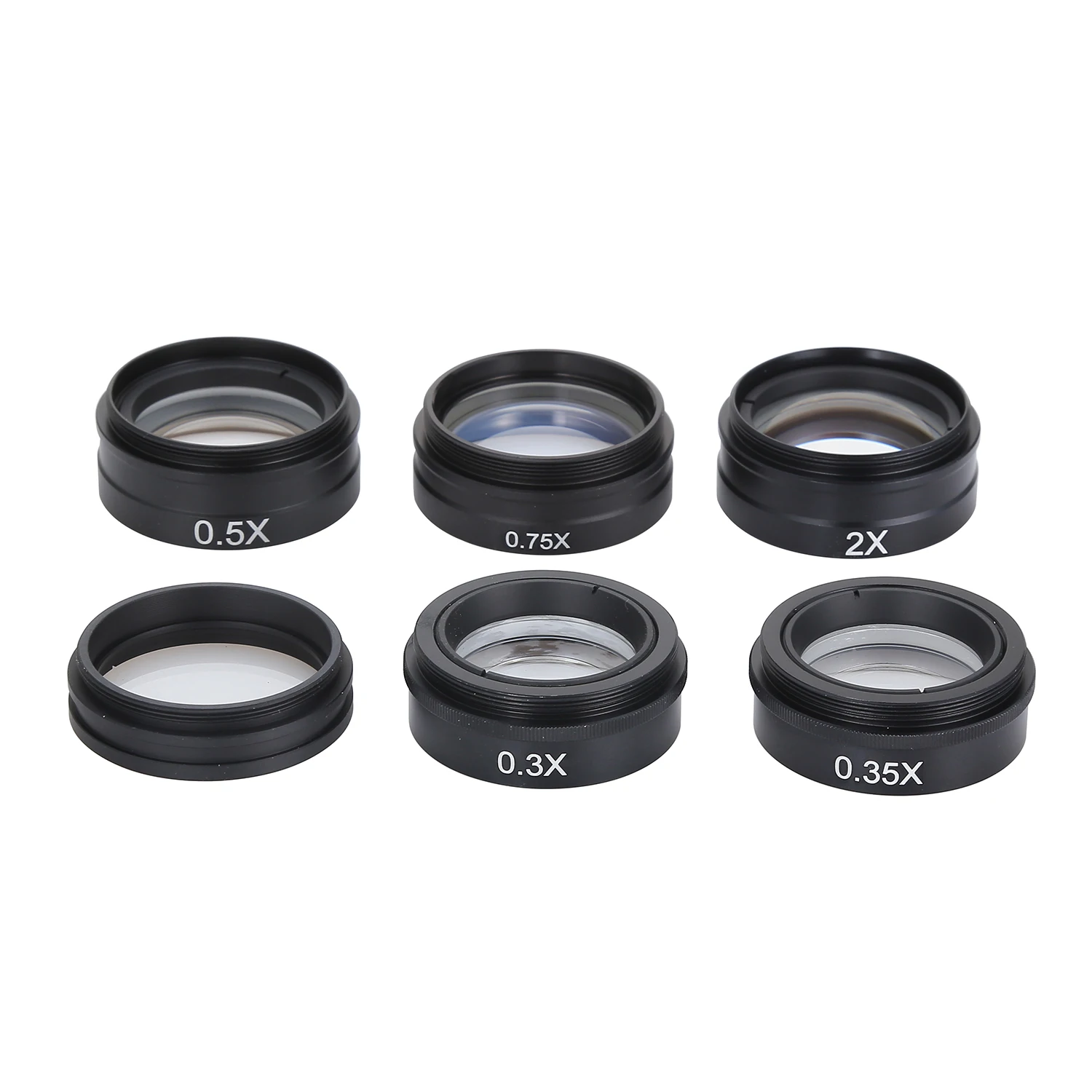 Barlow Auxiliary Objective Lens Set Optimize Your For Industry Microscope's Performance 0 3X 0 35X 0 5X 0 75X 1X 2X