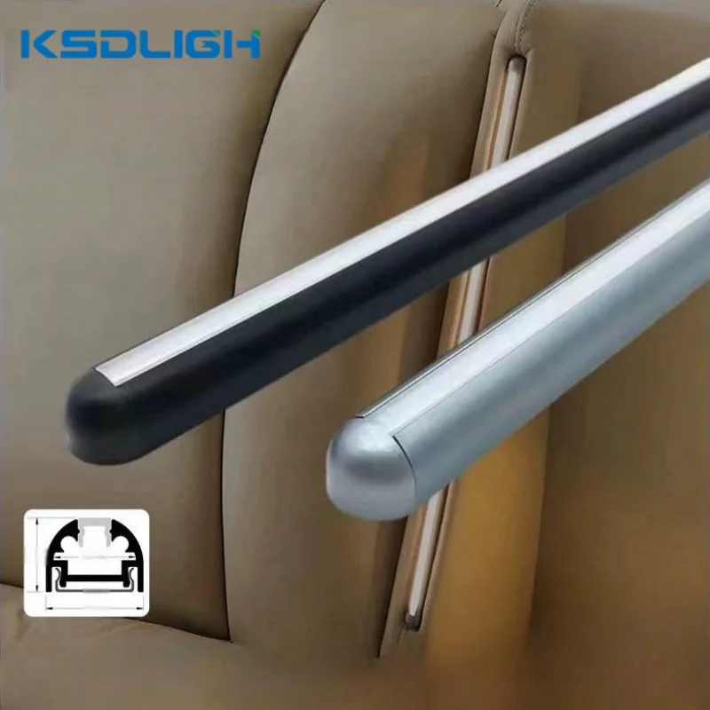 30/50/100Cm Surface Mounted Half-Round Ultra-Thin Led Aluminum Profile Channel Pc Diffuser Bedside Cabinet Book Shelf Bar Lamp