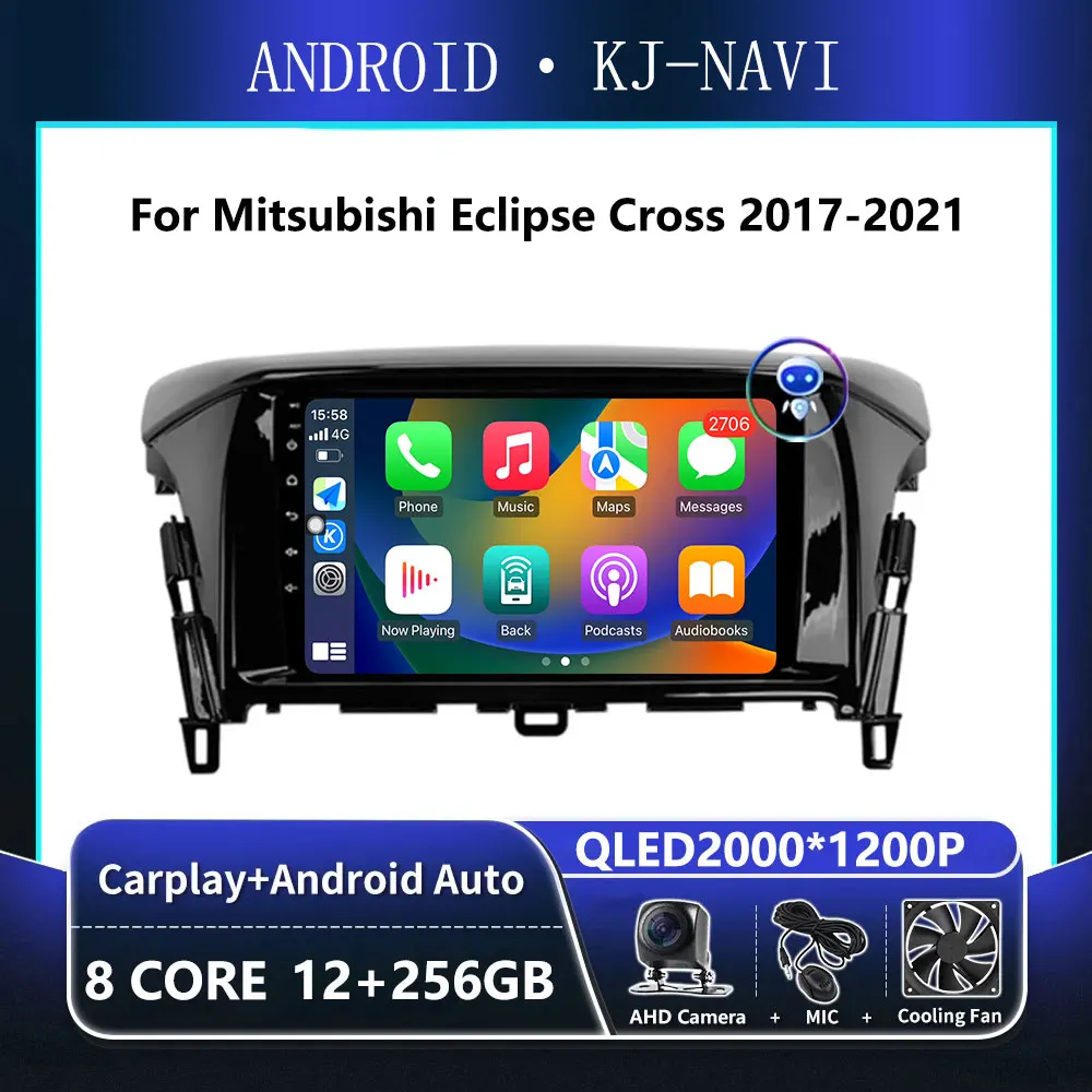 

Android 14 Carplay For Mitsubishi Eclipse Cross 2017-2021 Audio Stereo Car Radio Multimedia Player GPS Navigation 2 din DSP WIFI