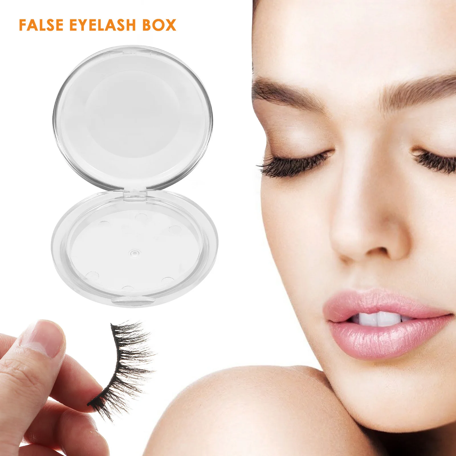 

5pcs Eyelash Storage Boxes Transparent Plastic False Eyelash Case Organizer For Travel Home Salon Container