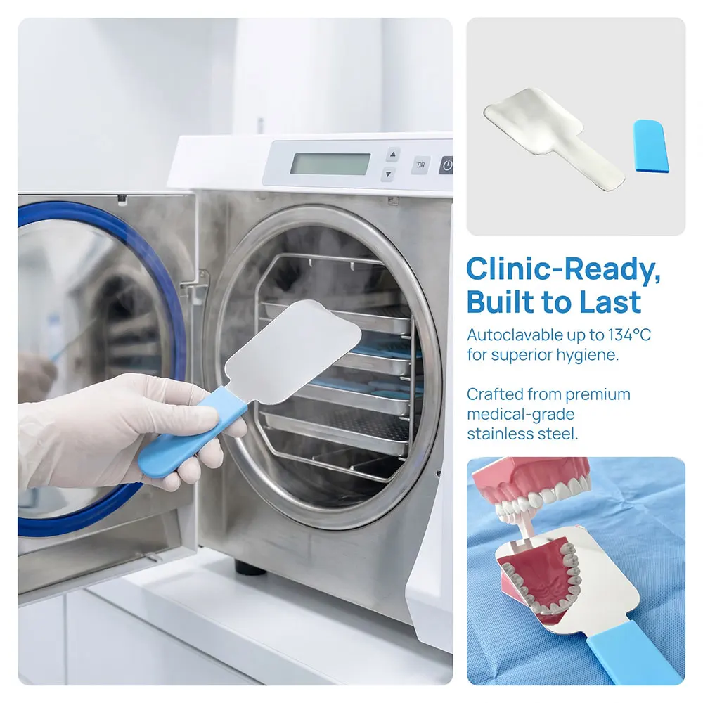 Dental Orthodontic Mirror Photography Double-Sided Mirrors Autoclavable Intra Oral Photo Reflector Handle Dentistry Lab Tools