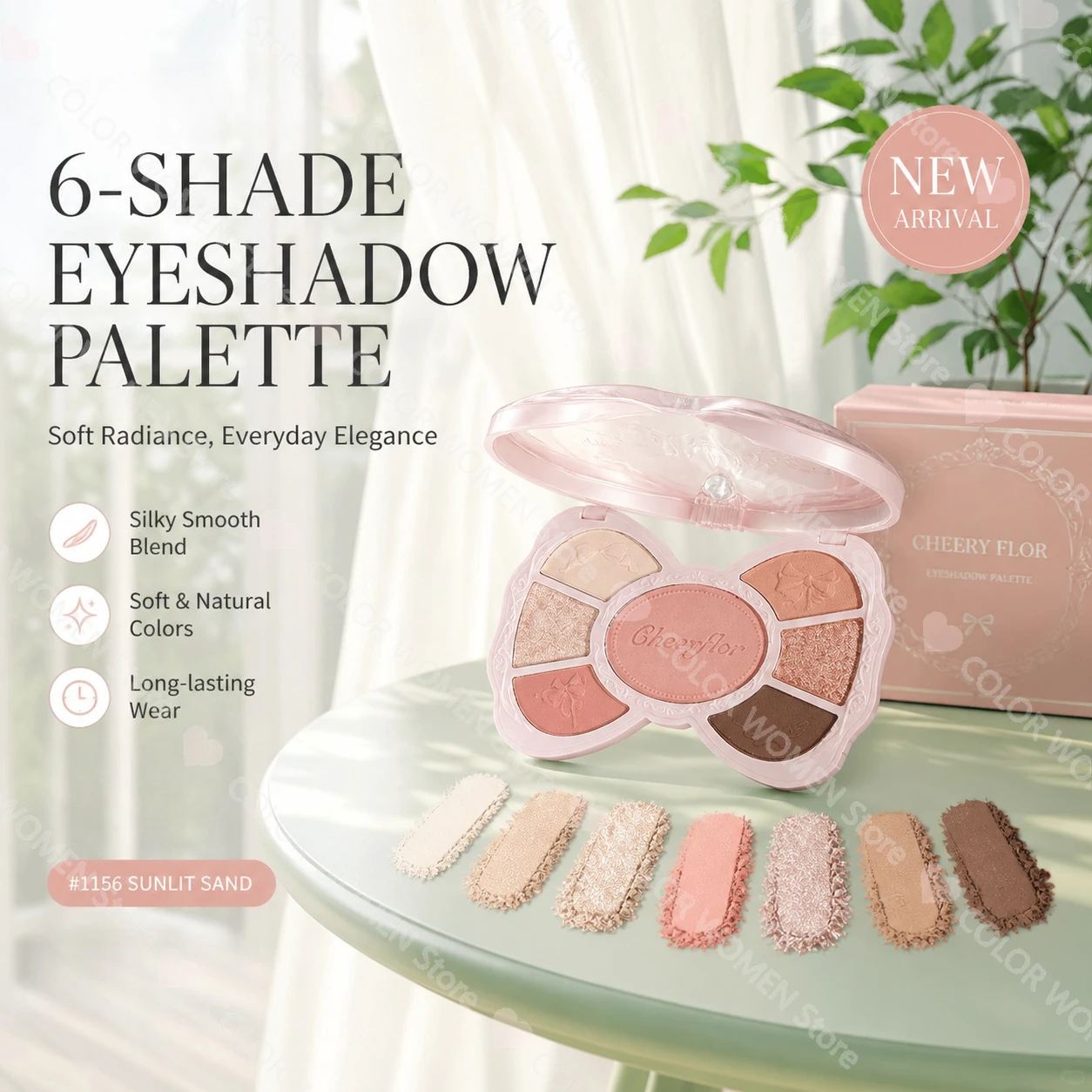 cheerflor EYESHADOW PALETTE Brow Tie Matte Earth Color Eye Shadow All in One matte natural color makeup