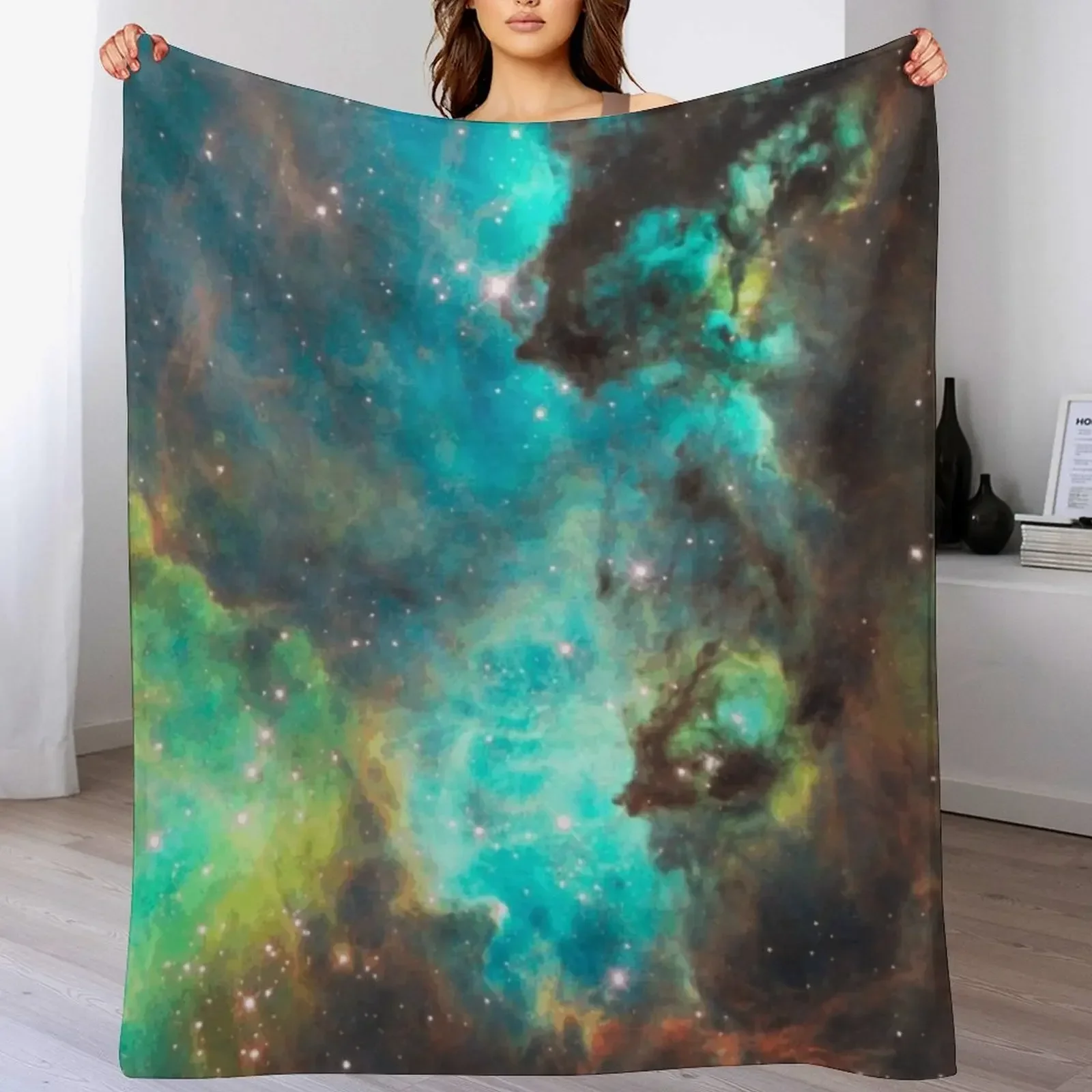 

Green Galaxy Throw Blanket Luxury halloween Designers Blankets