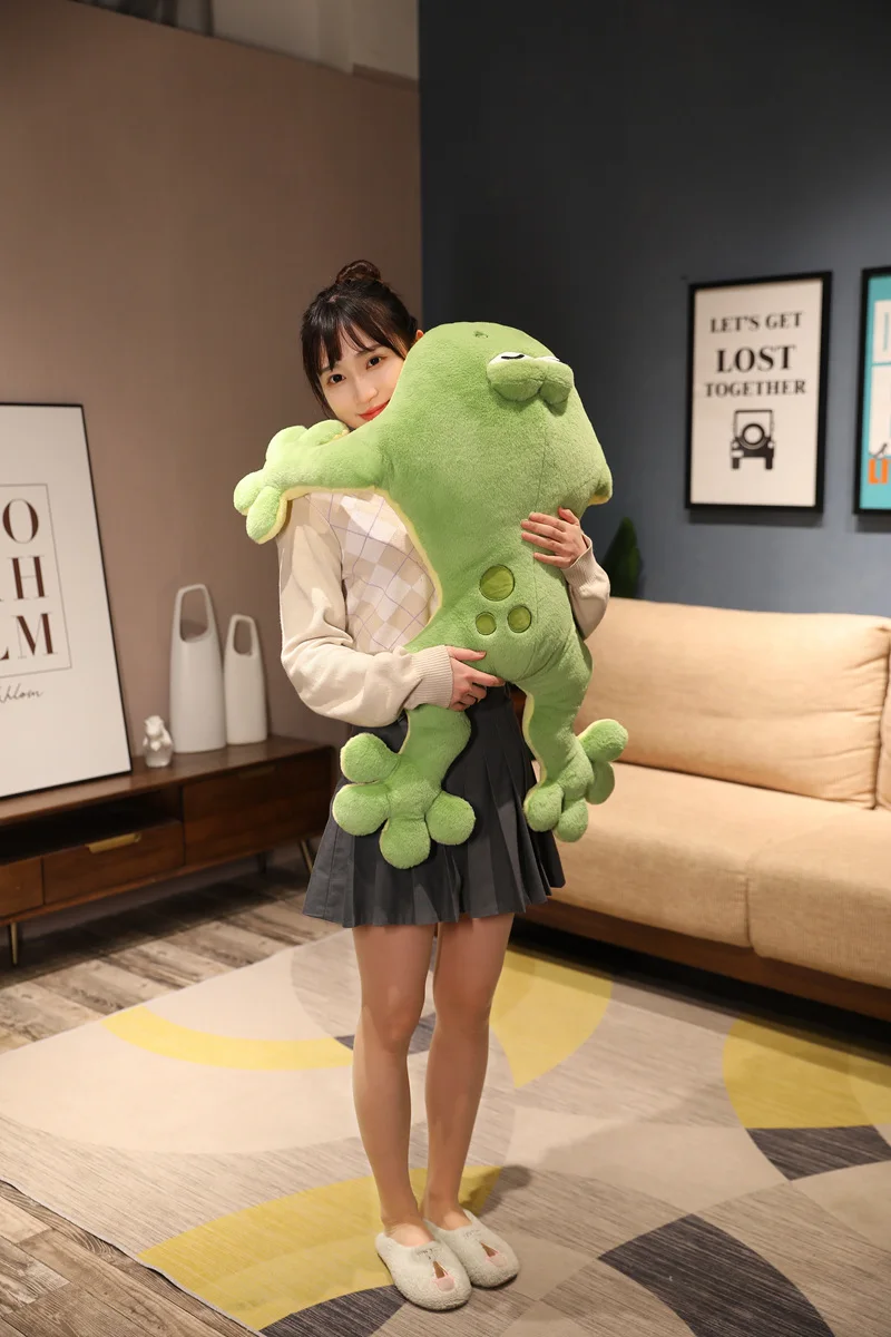 60-130cm Giant Big Frog Plush Toy Stuffed Plushies Grogs Throw Pillow Cushion Home Decor Kids Birthday Gift for Boy Big Eyes