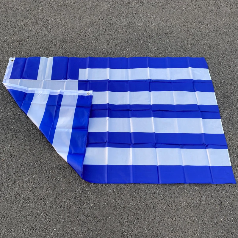 Aerlxemrbrae Vlag 3x5ft Griekenland Vlag Griekse Helleense Staat Land Banner Griekenland Nationale Banner Super-Poly Opknoping Griekenland Vlag