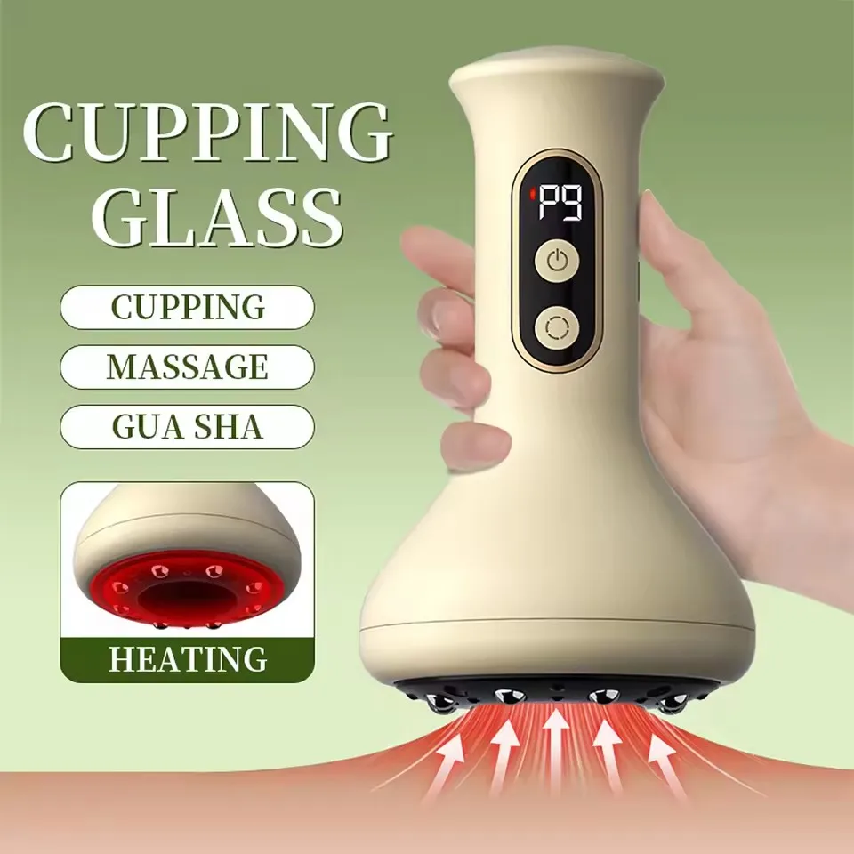 

Electric Hot Stone Massager Warm Moxibustion Guasha Tool Wireless Hot Compress Body Scraping Physiotherapy Back Face Massage