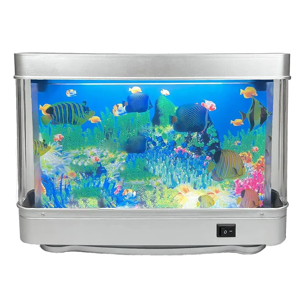 High-end simulação de peixe lâmpada imitação de aquário lâmpada de mesa casa noite pequena lâmpada decoração led lâmpada de mesa presente seascape l0r6