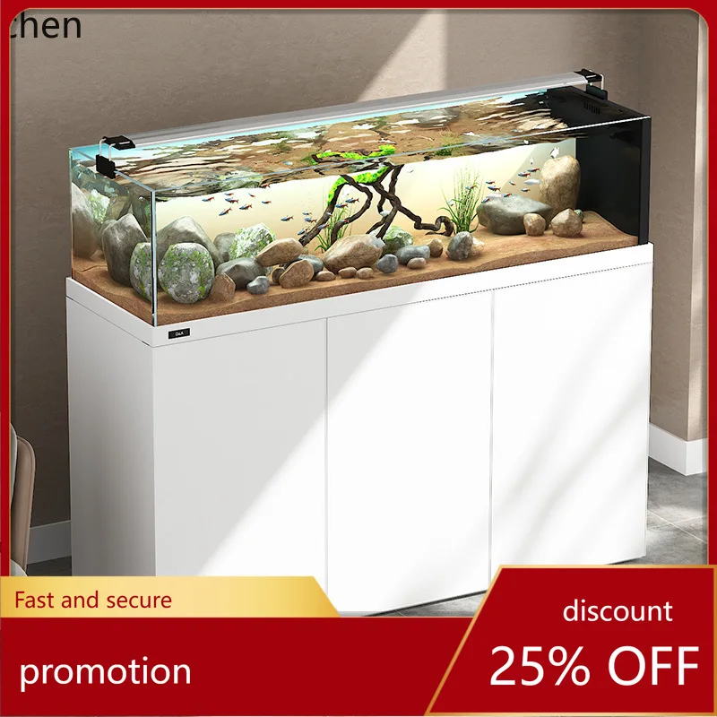 

ZML Narrow Overflow 2nd Generation Stream Tank Native Landscaping Tank Living Room Floor Bottom Filter Fish Tank