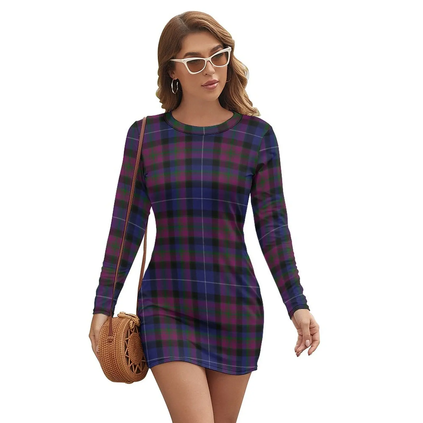 

Pride of Scotland Tartan Plaid Long-sleeved Dress elegant guest wedding dress Womens dresses