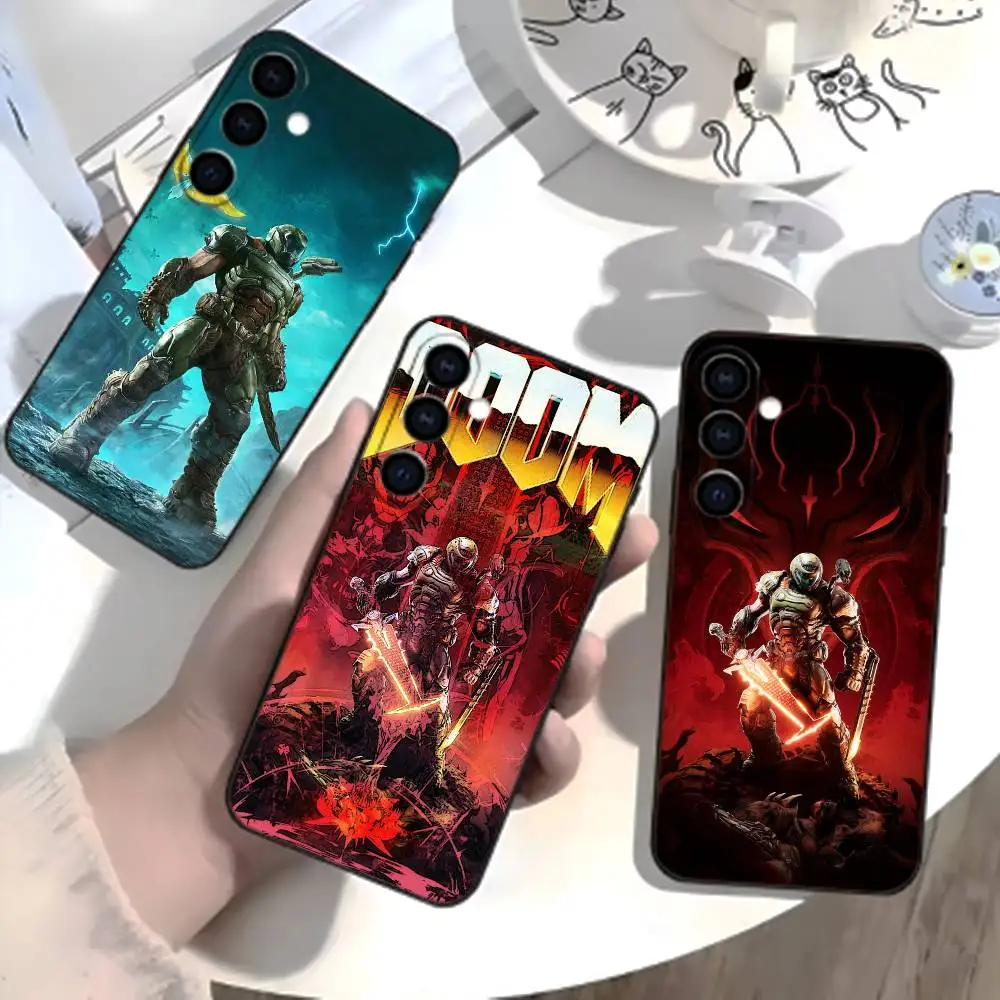 

G-Game D-doom Phone Case For Samsung Galaxy A73,A21s,A22,A31,A52,A53,A71,A41Soft Black Shell