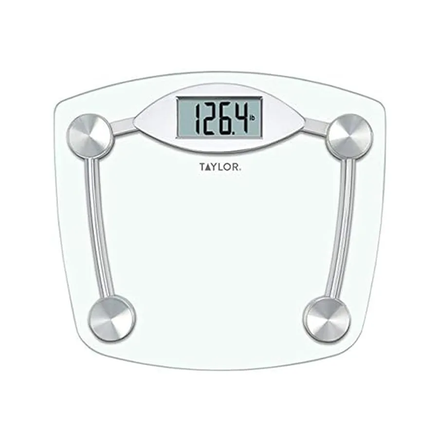 taylor Digital Bath Scale for Home Use with High Precision Weight Measurement and Large Backlit Display Ideal for Daily Health