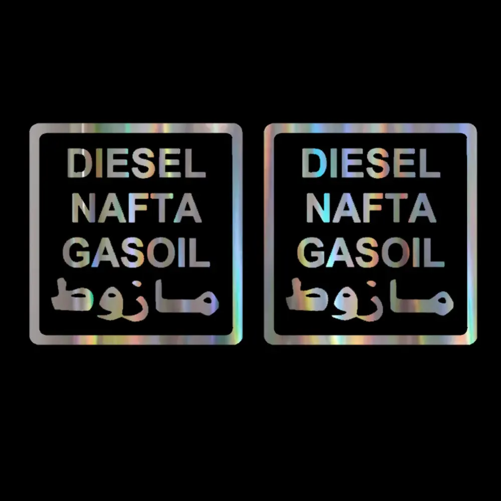 2pcs diesel nafta  diesel all language 4x4 for jeep tankcap stickers 7cm