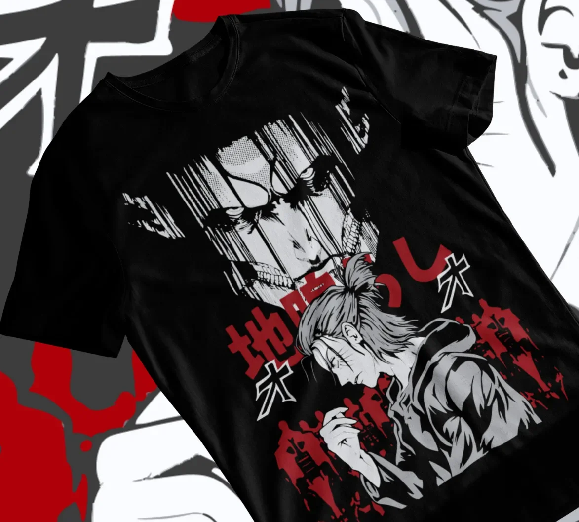 

Eren Yeager Aot T-shirt,Anime,Attack On Titan,Graphic Tee,black Shirt Soft Tee