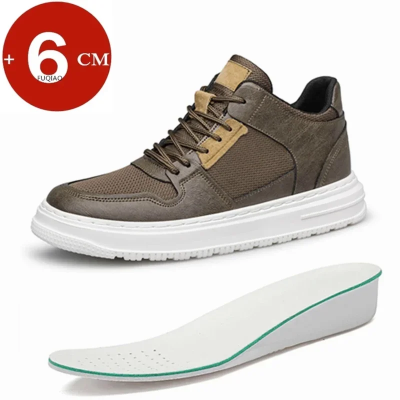 

Chunky sneakers men elevator shoes lift casual sport shoes height increase insole 6cm fashion taller sneakers plus size 37-47