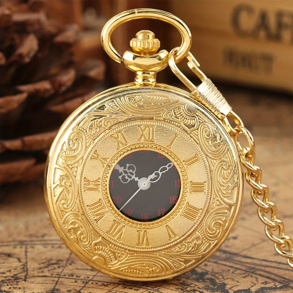 Classic Multi Color Double Display Men\'s Vintage Accessories Quartz Pocket Watch Boys Pocket Watch, Ideal choice for Gifts