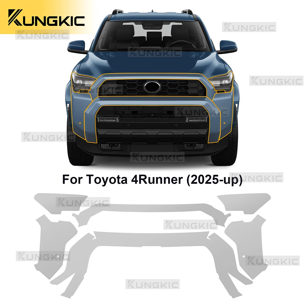 

For Toyota 4Runner 2025-up Car Front Bumper Automotive Paint Protection Film TPU Anti-Scratch Pre-cut Transparent Accessories