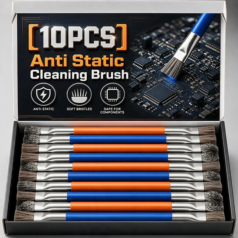 Anti-Static Safe Brush Motherboard PCB Double Headed Brush Circuit Board Repair Cleaning Brush IC Chip Mobile Phone Repair Tool