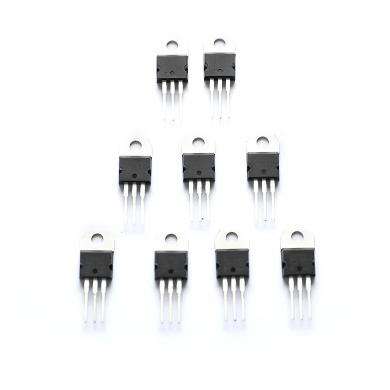 （Summer6）10 Pcs L7805CV L7805 7805 Voltage Regulator IC 5V 1.5A TO-220 Make In China