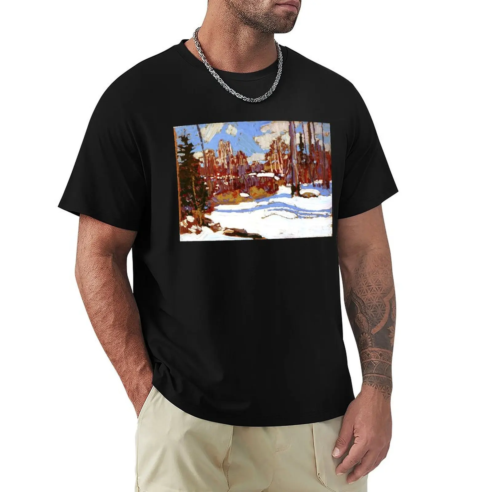 Tom Thomson - Woods in Winter T-Shirt High Elasticity Sports T-Shirt