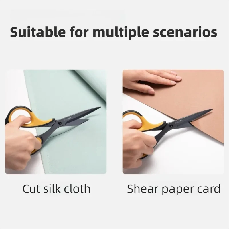 Deli 175mm Anti-Stick Stainless Steel Alloy Scissors for Office And School Use Student DIY Hand Craft Stationery Tool