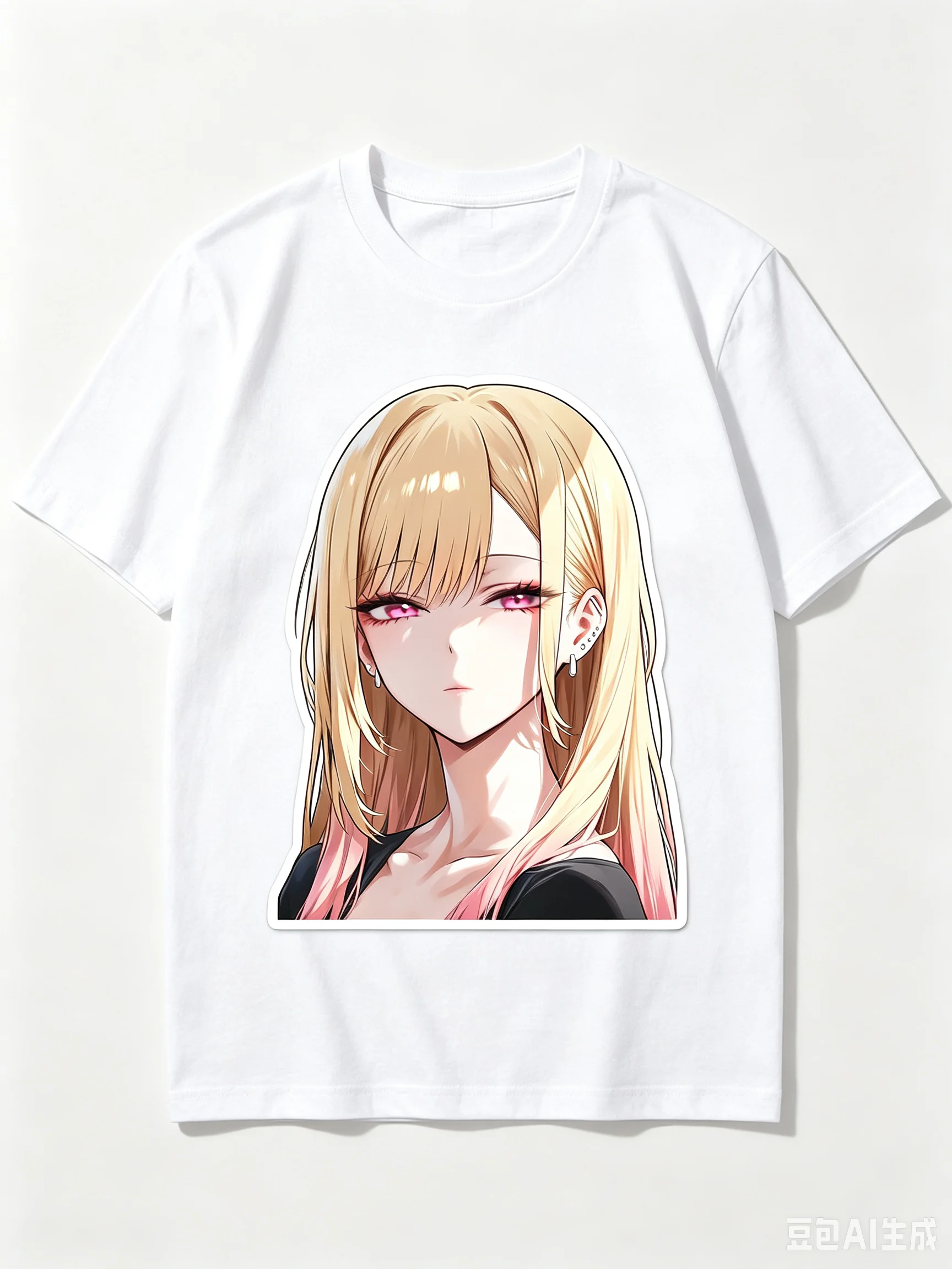 2026 New Unisex Crew Neck Casual Short Sleeve T-Shirt With Close Up Portrait Marin Kitagawa Anime Print T-shirt