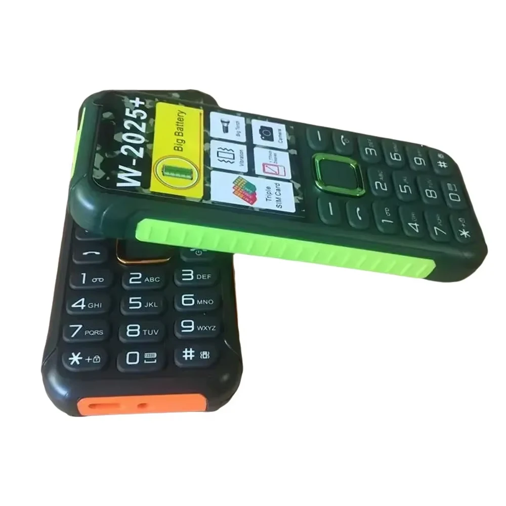W2025 Push Button Rugged Mobile Phone 1.8