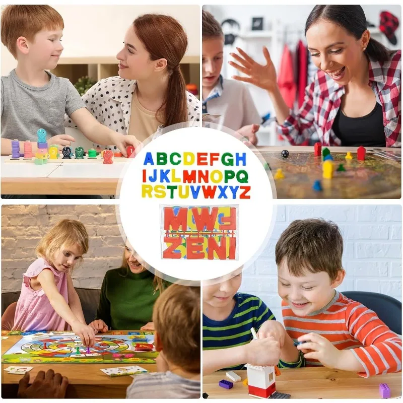ABC Learning Alphabet Sand Mold Uppercase Letters Zestaw zabawek plażowych dla dzieci i niemowląt Gra w sortowanie kolorów Zabawki Montessori
