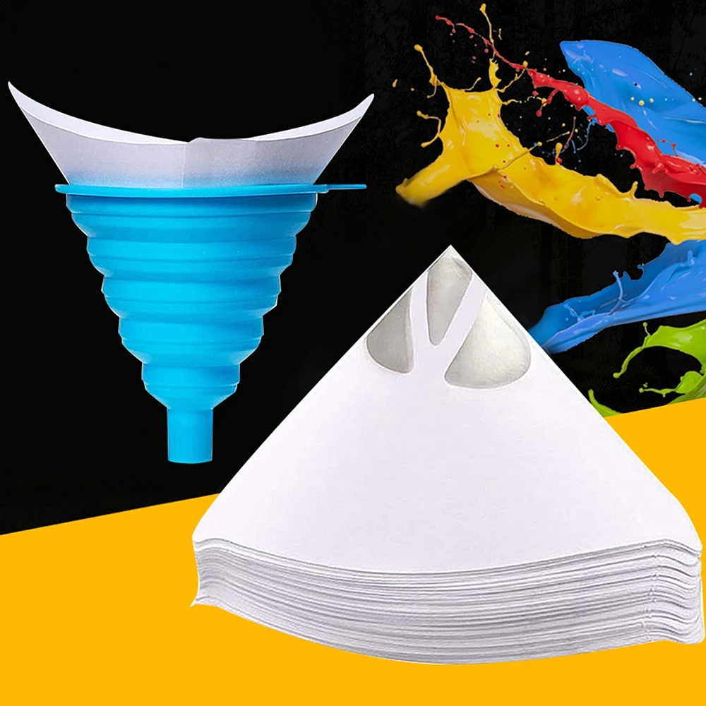 

100/101PCSMesh Paper Coating Filter Paper Silica Funnel Disposable Filter