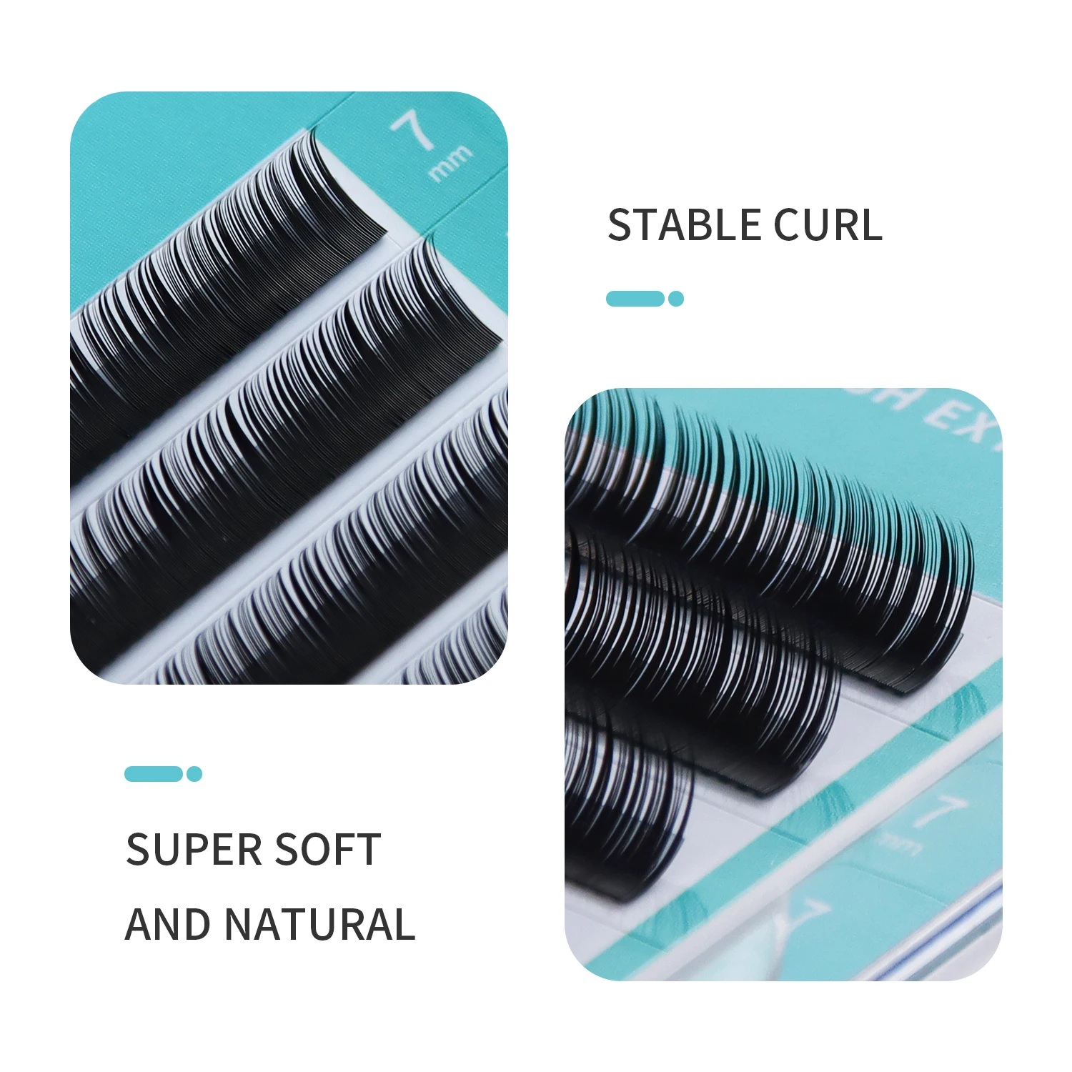 GLAMLASH – faux-cils courts naturels en vison, courbure J/B/C, 5/6/7mm