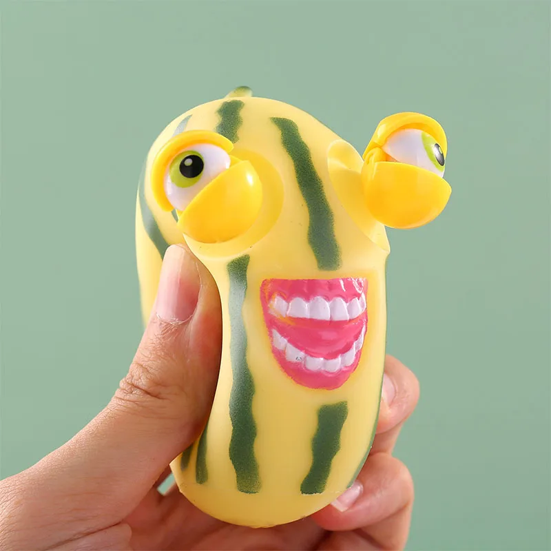 Squinting Watermelon Strips for Stress Relief, Squeezing, Squeezing, Bursting Eyes, Pranking, Venting, and Stress Relief Toy