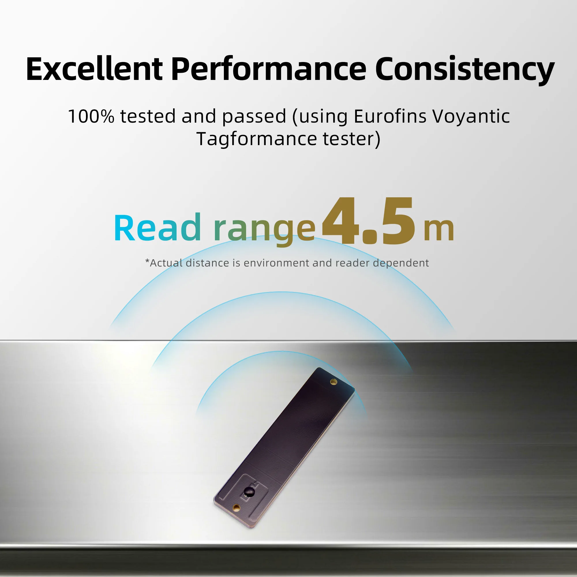 10 ชิ้น/ล็อตกันน้ํา 860 ~ 960MHz Long Range Anti-โลหะ UHF ป้าย RFID สติกเกอร์แท็กสําหรับ UHF Reader รถบรรทุก Park Management