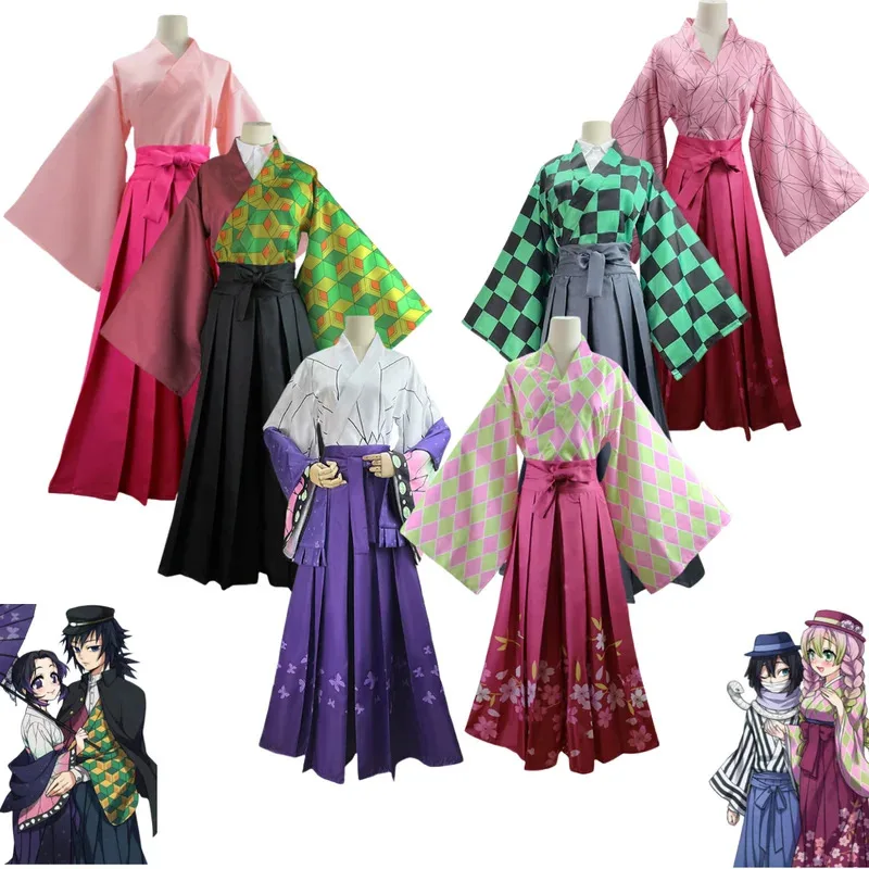 2025 aaa Anime Kochou Shinobu Kamado Tanjirou Kanroji Mitsuri Tomioka Giyuu Tsuyuri Kanao Cosplay Costume Japanese Kimono Bathro