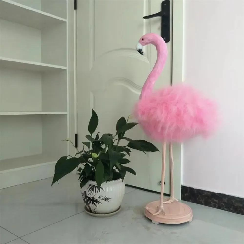 

Pink Tilt-up Style Feather Flamingo Courtyard Garden Lawn Ornament Party Supplies