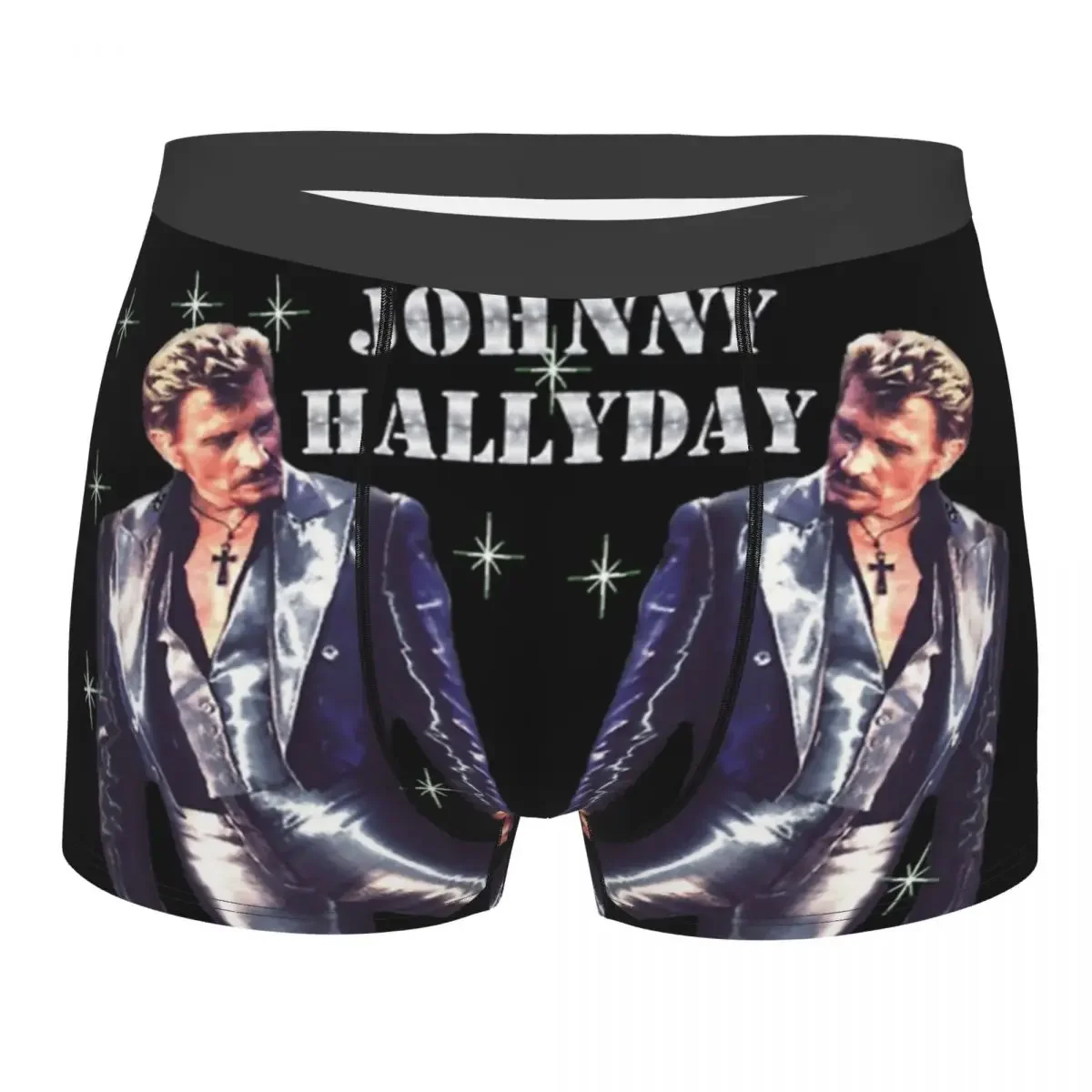 Hallyday-Boxer de Chanteur Français pour Homme, Sous-Vêtement Doux et Amusant de Musique Rock