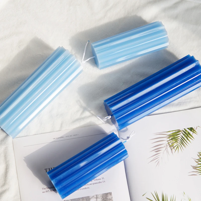 

Цилиндрическая свеча с грубой полосатой шестерней ПК, акриловая прозрачная форма