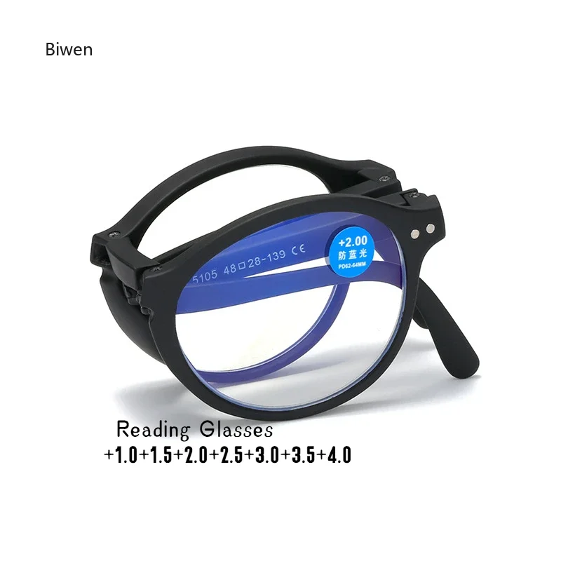 Anti-blue Light Foldable Reading Glasses Ultralight PC Frame Fashion Comfortable Men's and Women's Presbyopic Glasses óculos